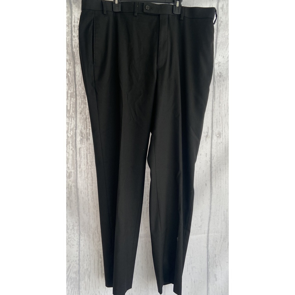 RALPH LAUREN Mens 38x32 Dress Pants Trousers Black Flat Front Career Office‎